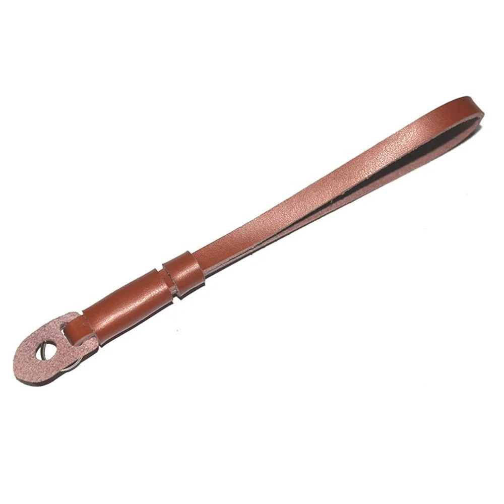 Genuine Lambskin Leather Wrist Strap Hand Grip for Canon Nikon Sony Fujifilm Panasonic Cameras - Brown - 1