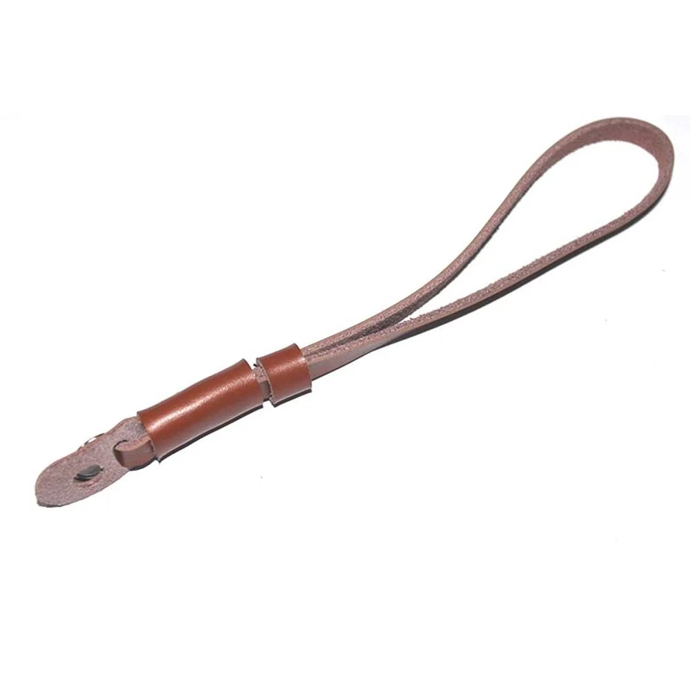Genuine Lambskin Leather Wrist Strap Hand Grip for Canon Nikon Sony Fujifilm Panasonic Cameras - Brown - 2