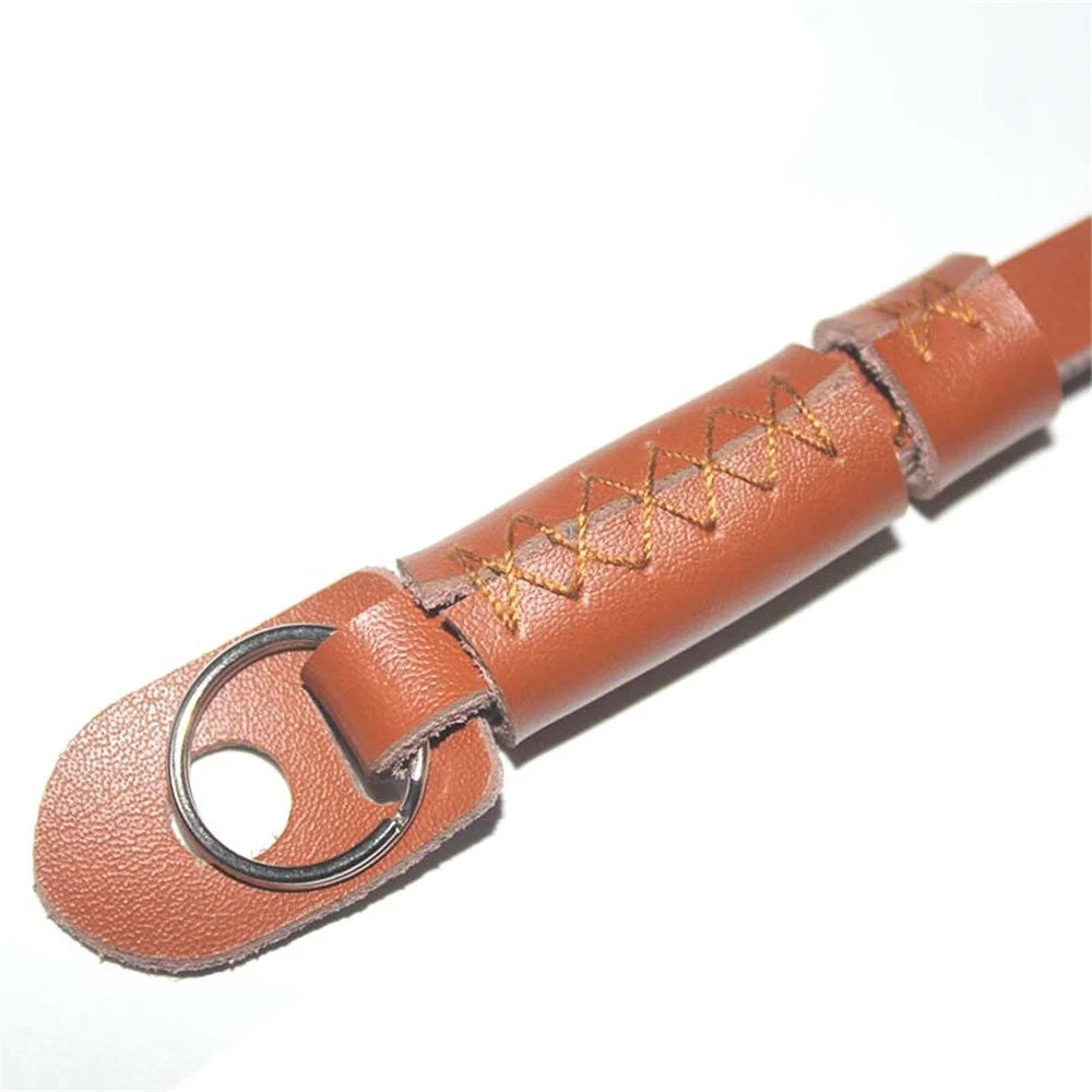 Genuine Lambskin Leather Wrist Strap Hand Grip for Canon Nikon Sony Fujifilm Panasonic Cameras - Brown - 7