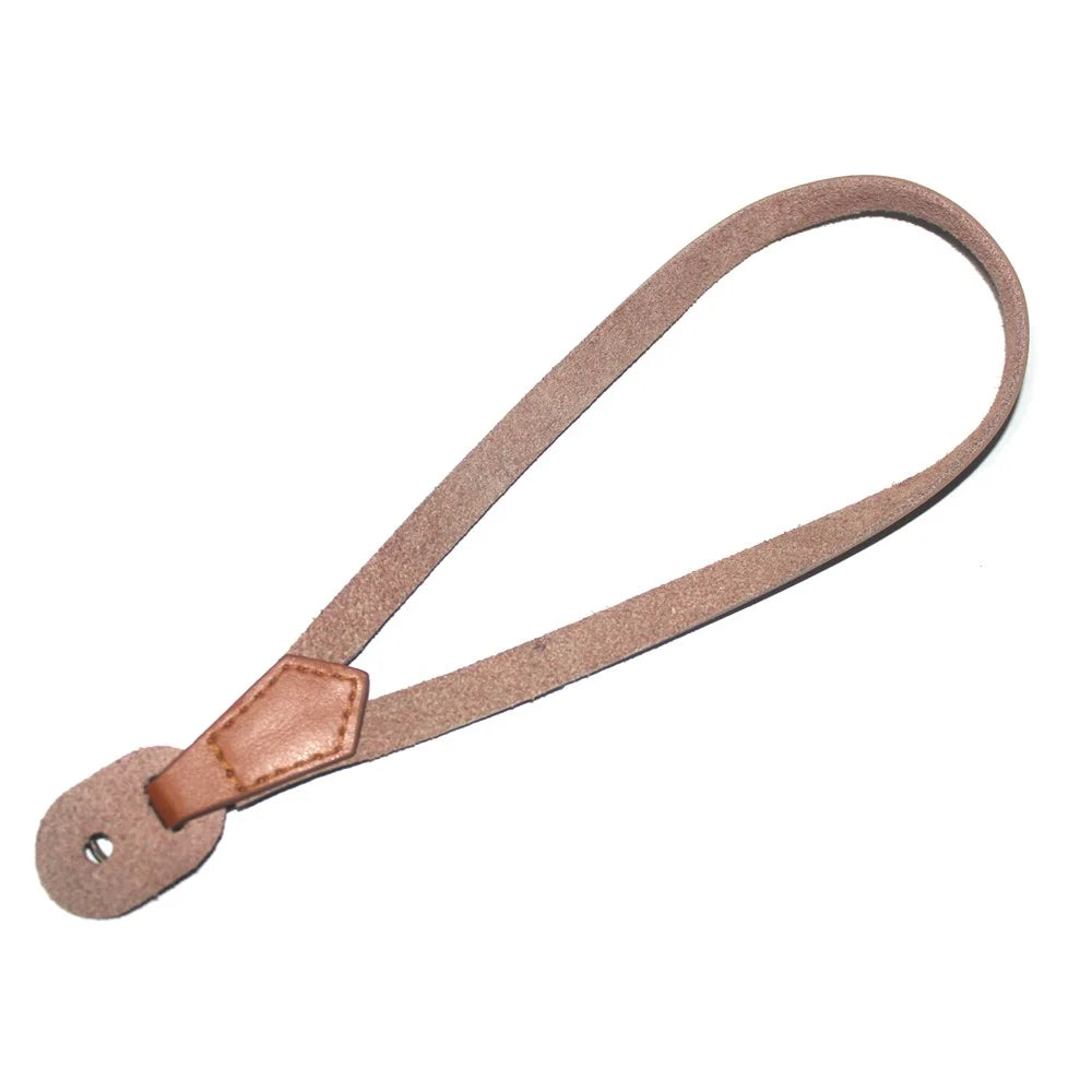 Camera Wrist Strap Grip Genuine Lambskin Leather Hand Strap for Canon Nikon Sony Fujifilm Panasonic Cameras - Brown - 2