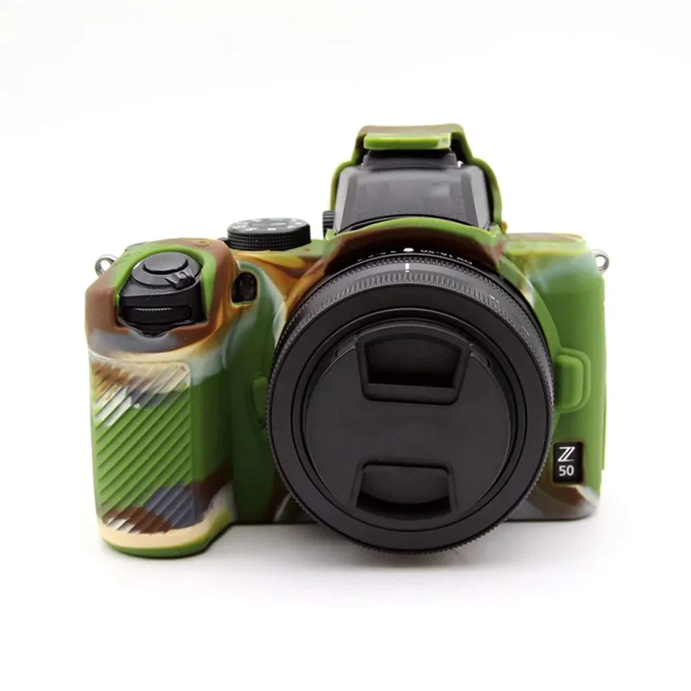 For Nikon Z50 Digital Camera Soft Silicone Case Portable Protective Cover - Camouflage - 1