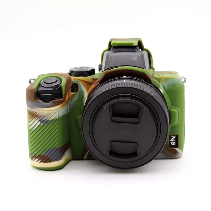 For Nikon Z50 Digital Camera Soft Silicone Case Portable Protective Cover - Camouflage - 1