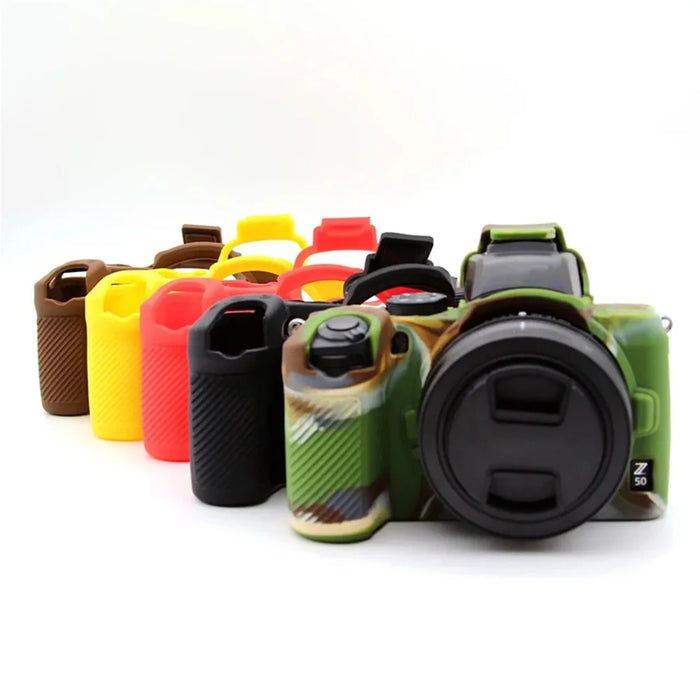 For Nikon Z50 Digital Camera Soft Silicone Case Portable Protective Cover - Camouflage - 5