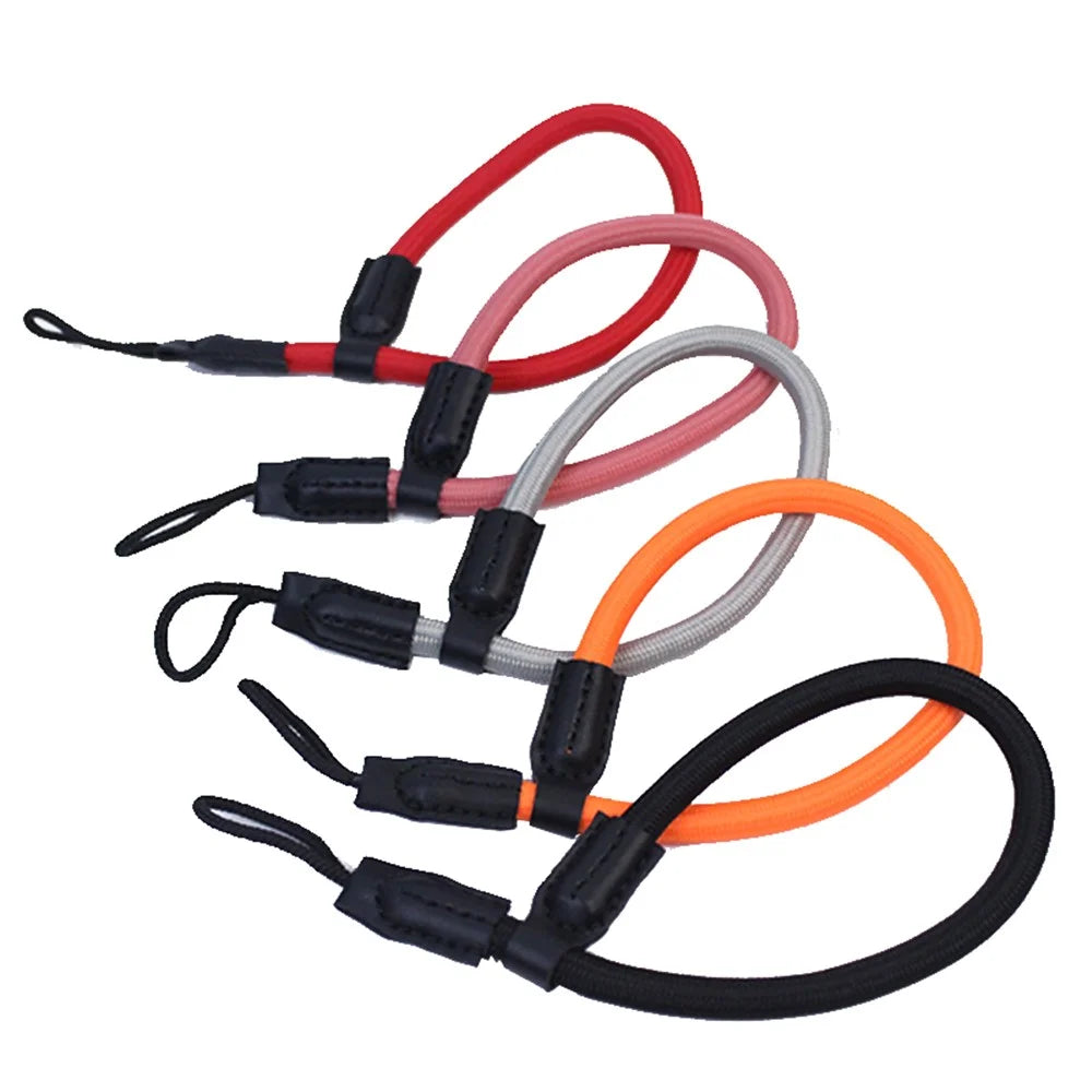 For Sony A7R III/A7M4/Canon EOS R5/R6/200D/850D Nylon DSLR Camera Wrist Strap Hand Grip - Pink - 5