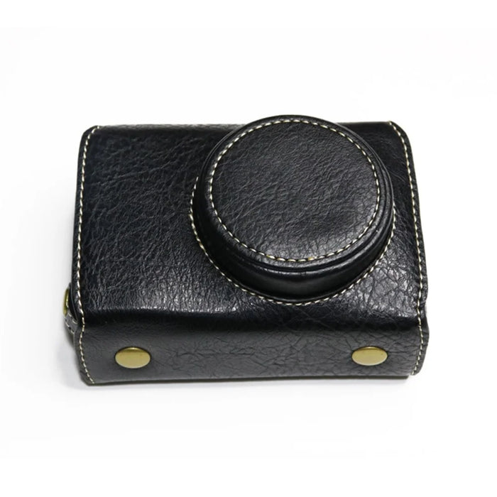 For RICOH GR III /GR3 / GR IIIx / GR3X Retro Texture PU Leather Camera Case Shoulder Bag Protection Battery Replacement Cover - Black - 2