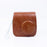 Instant Camera Case for Fujifilm Instax mini 7+, PU Leather Bag with Shoulder Strap - Brown - 2