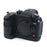 For Panasonic LUMIX GH6/DC-GH6GK Genuine Leather Camera Bottom Case Protective Half Body Cover with Battery Opening Design - Black - 1