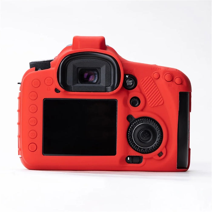 For Canon EOS 7D DSLR Camera Anti-drop Silicone Case Soft Protective Cover - Red - 3