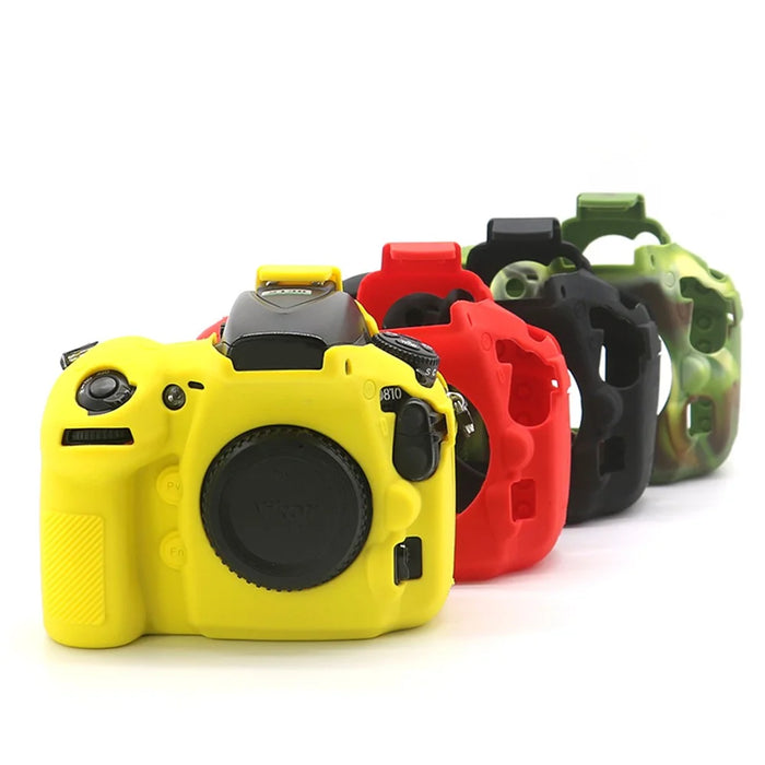 For Nikon D810 DSLR Camera Soft Protective Cover Anti-scratch Shockproof Silicone Case - Yellow - 6