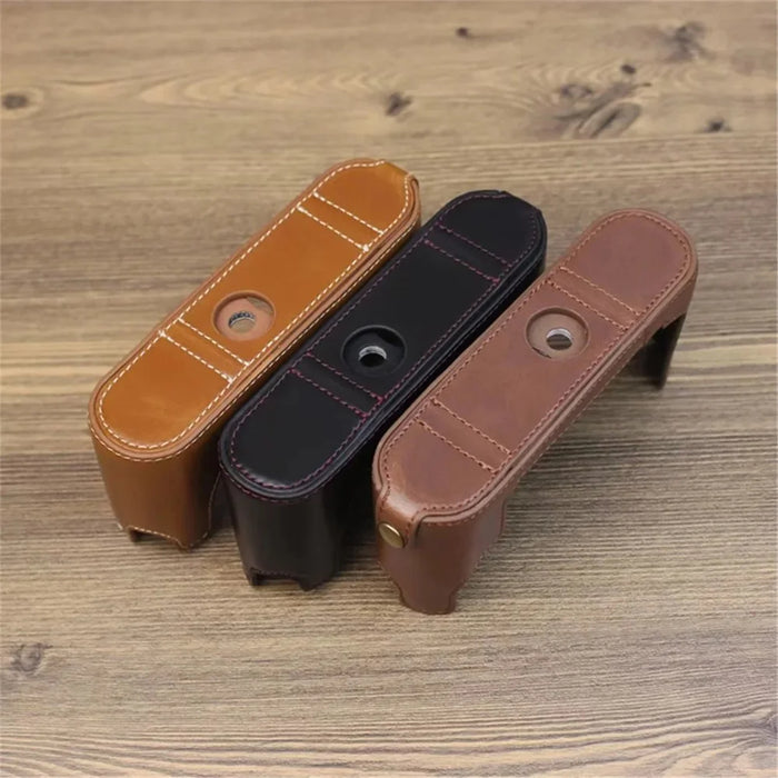 For Leica M11 PU Leather Camera Bottom Case Battery Opening Design Protective Half Body Cover - Brown - 5