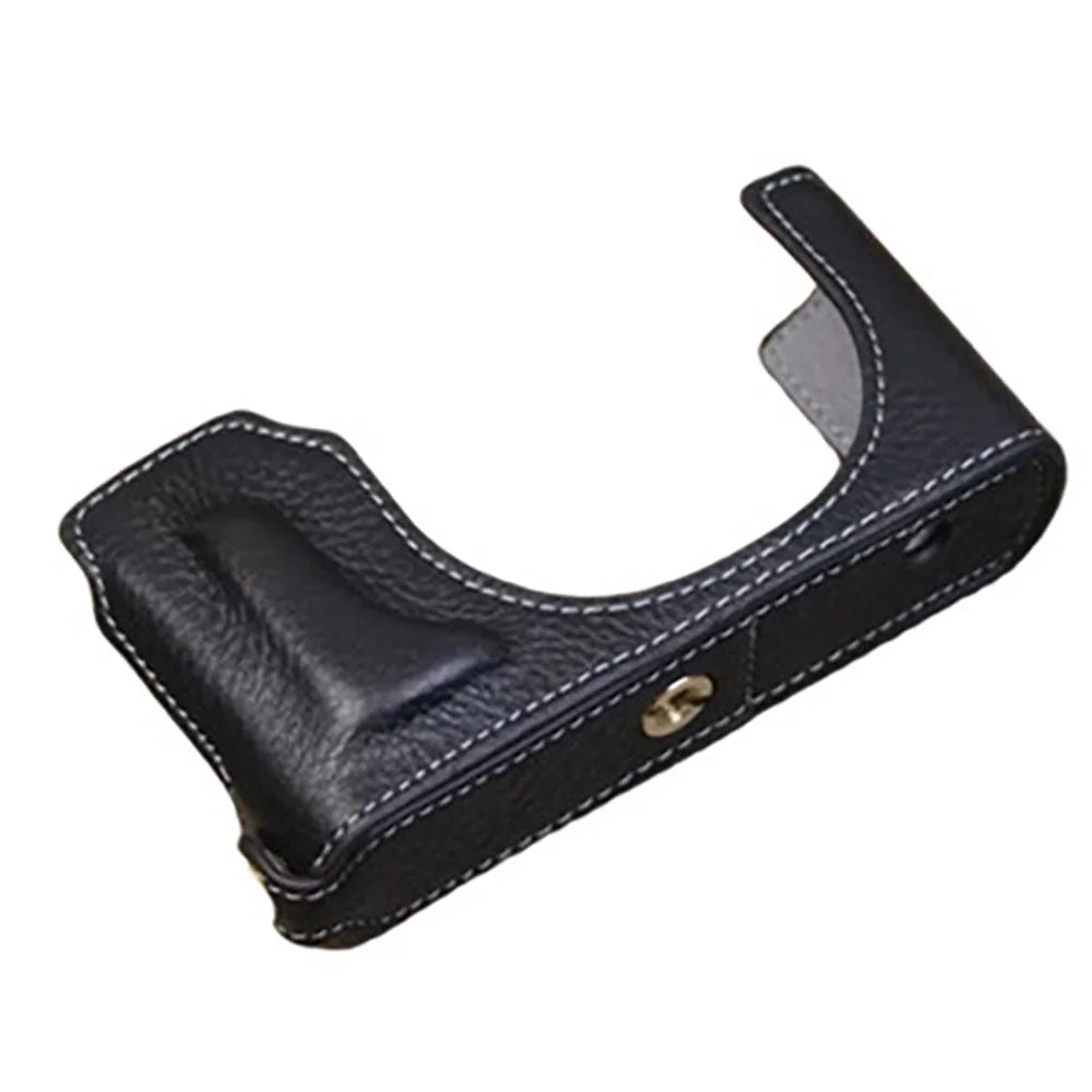 Genuine Leather Protective Case for Leica D-Lux (Typ 109) Digital Cameras Base Cover Support Removable Battery - Black - 1