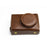 For Ricoh GR II Detachable PU Leather Camera Bag Battery Opening Design Protective Cover with Shoulder Strap - Coffee - 2