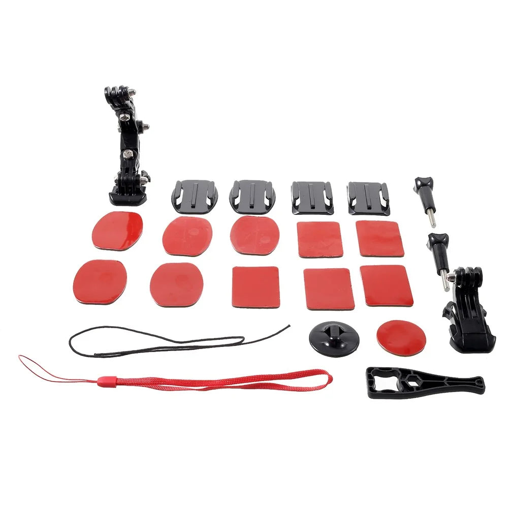 AT833 23-in-1 Helmet Chin Jaw Swivel Arm Mount Set for GoPro Hero4 Session/Hero 7/6/5/4/3+/3/2/1/ SJCAM Action Cameras - 2