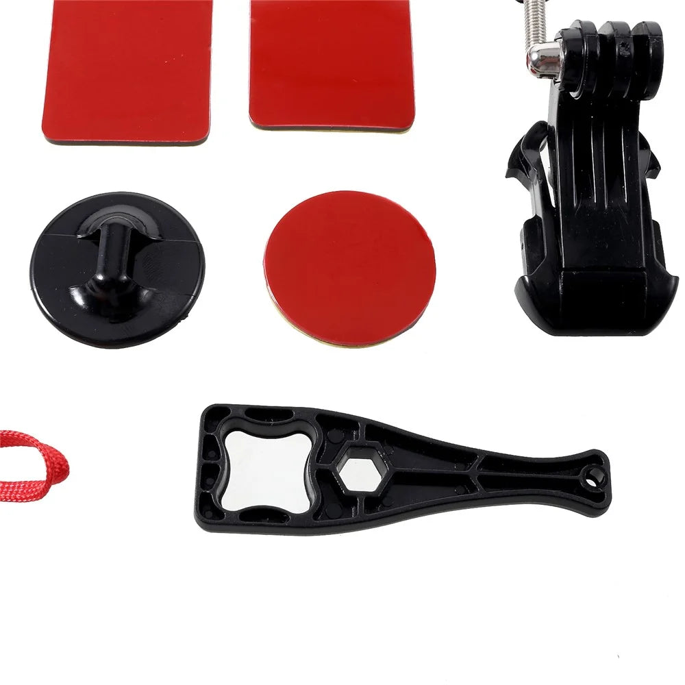 AT833 23-in-1 Helmet Chin Jaw Swivel Arm Mount Set for GoPro Hero4 Session/Hero 7/6/5/4/3+/3/2/1/ SJCAM Action Cameras - 6