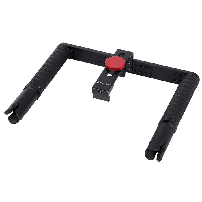 PULUZ PKT3024 4 in 1 Live Broadcast LED Selfie Light Smartphone Video Rig Handle Stabilizer Bracket Kits Microphone Tripod - 5