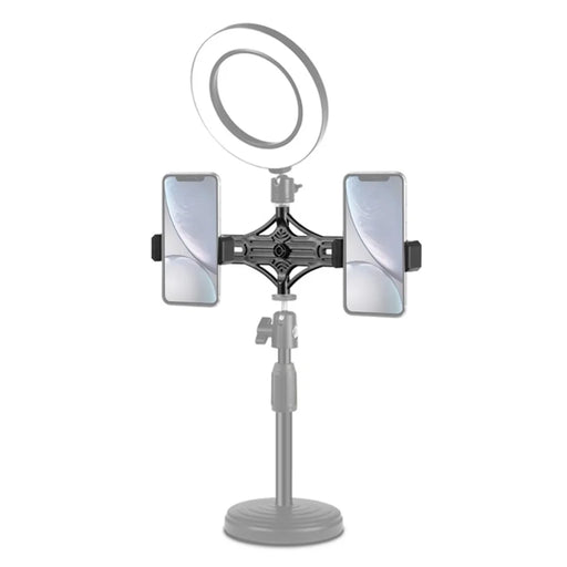 PULUZ PU394 Live Broadcast Dual Phone Brackets Horizontal Holder for Smart Phones - 1