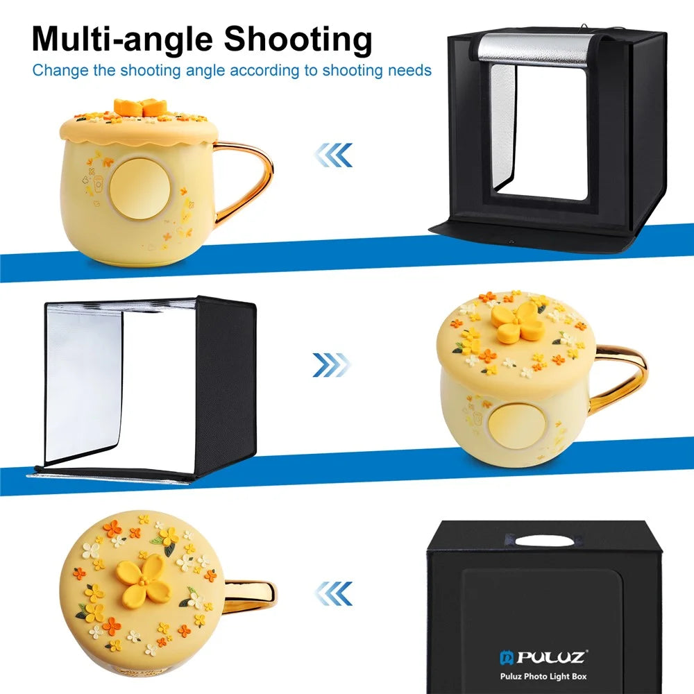 PULUZ PU5040 40cm Folding 30W 5500LM White Light Photo Lighting Studio Shooting Tent Box Kit - EU Plug - 5