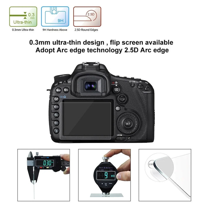 PULUZ PU5501 for Canon 5D Mark III Camera Tempered Glass Screen Protector 0.3mm 9H 2.5D - 3