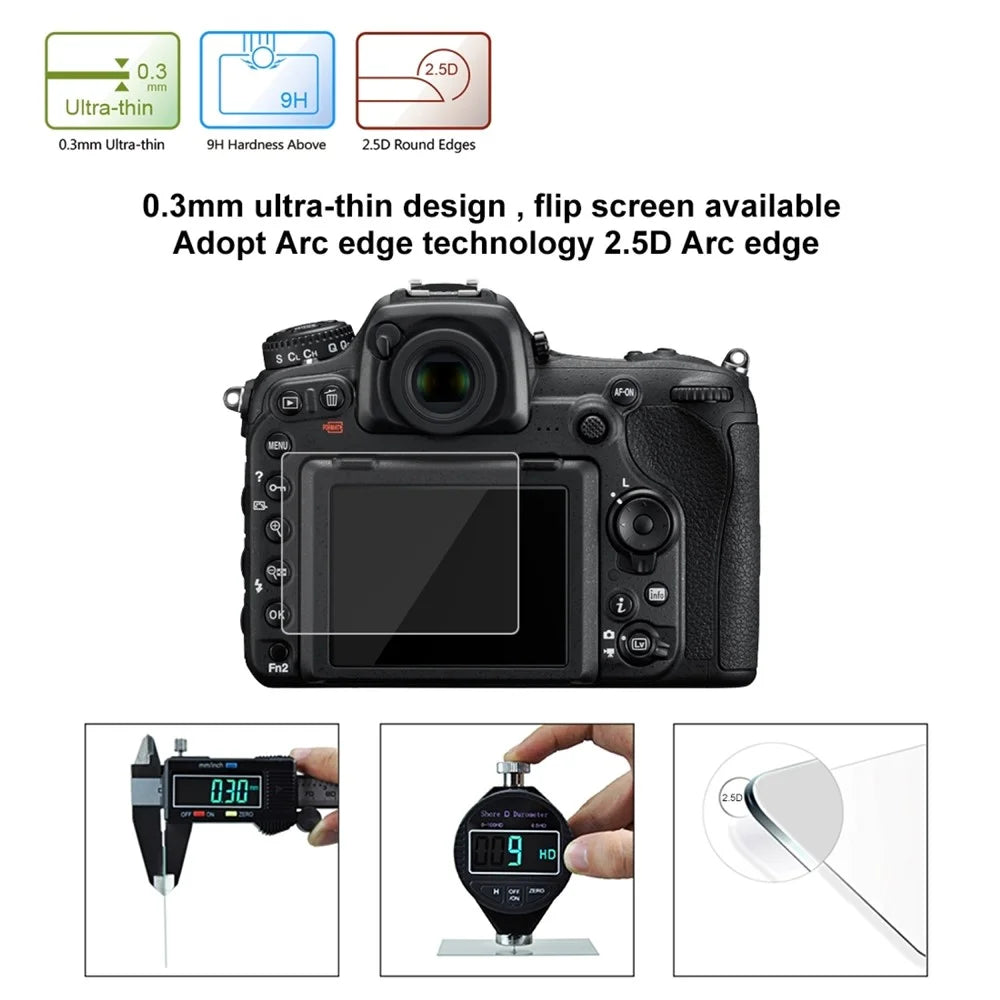 PULUZ PU5509 2.5D 0.3mm 9H Camera Tempered Glass Screen Protector for Nikon D500 D600 D610 D7100 D7200 D750 D800 D810 - 3