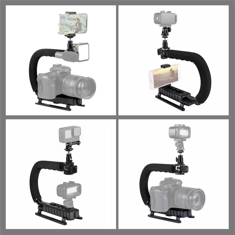 PULUZ PU3006 C-Shaped Video Handle DV Bracket Steadicam Stabilizer Kit - 4