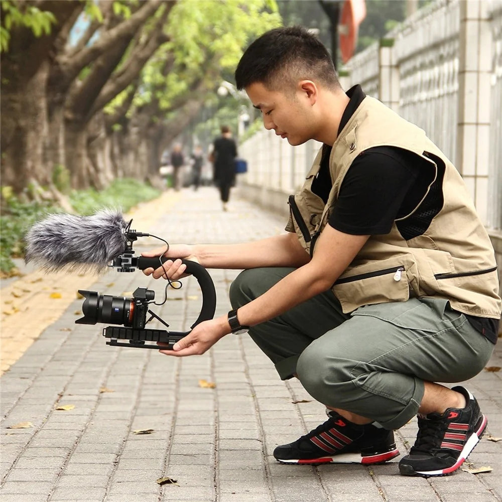 PULUZ PU3006 C-Shaped Video Handle DV Bracket Steadicam Stabilizer Kit - 7