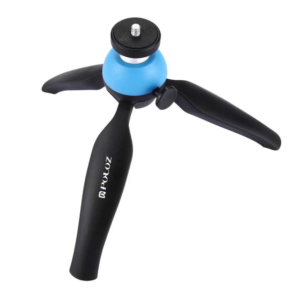 PULUZ PU361 Mini Tripod Mount with 360 Degree Ball Head for GoPro DSLR Cameras - Blue - 3