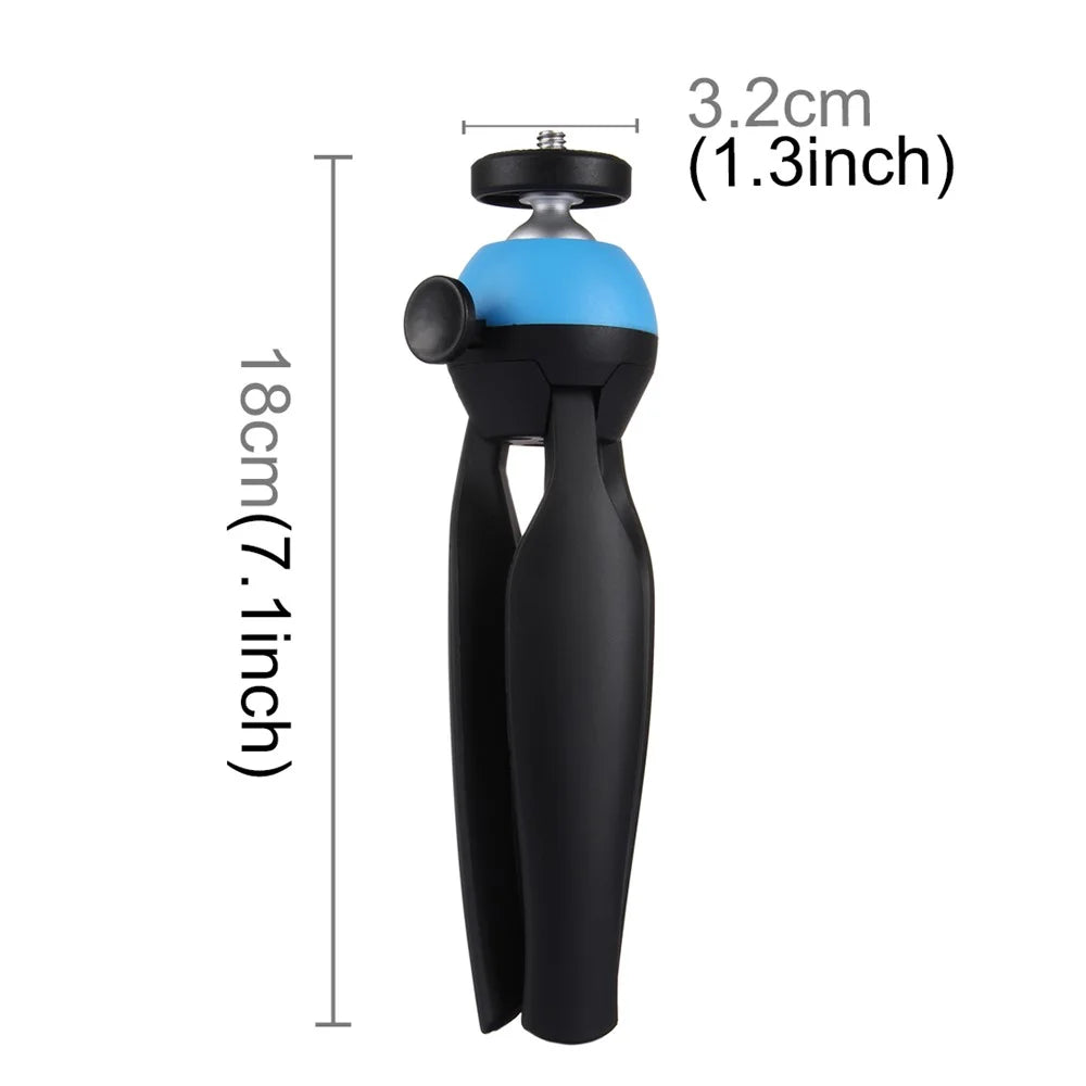 PULUZ PU361 Mini Tripod Mount with 360 Degree Ball Head for GoPro DSLR Cameras - Blue - 4