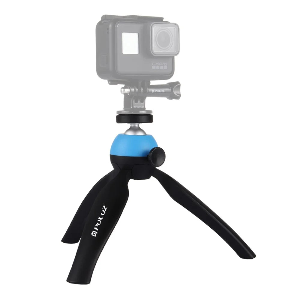 PULUZ PU361 Mini Tripod Mount with 360 Degree Ball Head for GoPro DSLR Cameras - Blue - 5