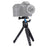PULUZ PU3002 Mini Metal Desktop Tripod Mount with Adjustable Height for DSLR and Digital Cameras - Black - 1