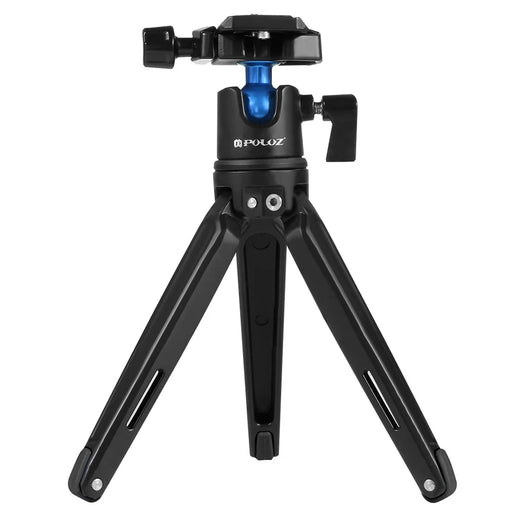 PULUZ PU3002 Mini Metal Desktop Tripod Mount with Adjustable Height for DSLR and Digital Cameras - Black - 2