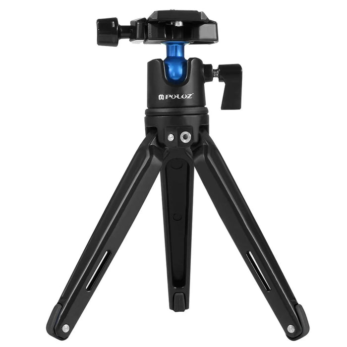 PULUZ PU3002 Mini Metal Desktop Tripod Mount with Adjustable Height for DSLR and Digital Cameras - Black - 2
