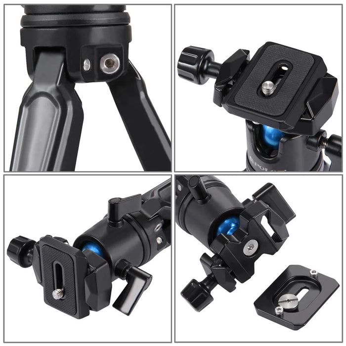 PULUZ PU3002 Mini Metal Desktop Tripod Mount with Adjustable Height for DSLR and Digital Cameras - Black - 5