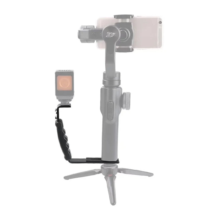 LDX Handheld Gimbal Extending External L-Bracket Mount Holder for DJI OSMO Mobile 2 / Zhiyun Smooth 4 - 1