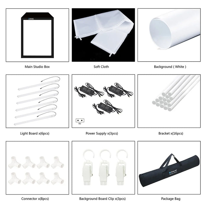 PULUZ PU210 200CM Photography Photo Studio Box 6 Light Strip Bars 240W 5500K Photo Lighting Shooting Tent Kit - US Plug - 4