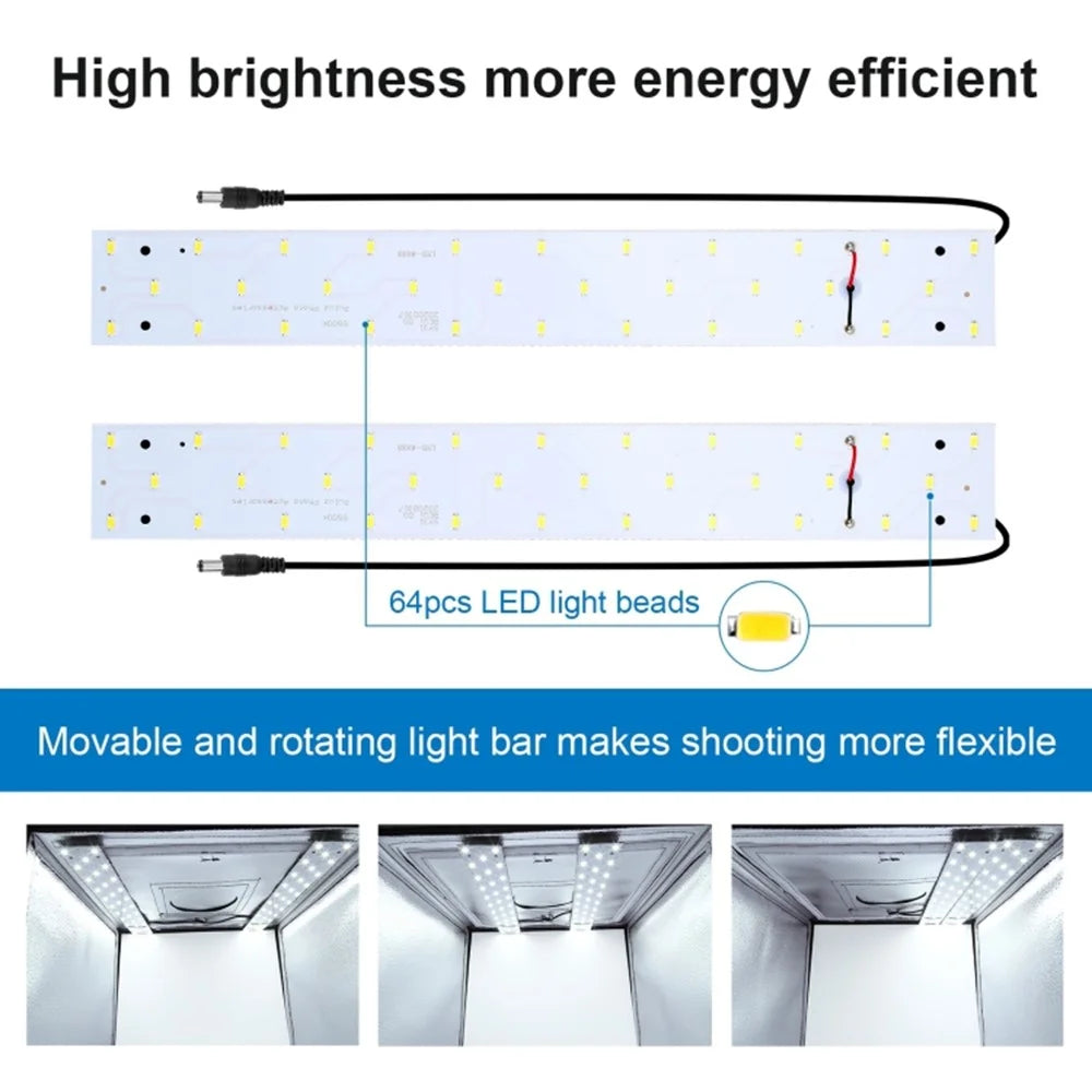 PULUZ PU5040 40CM LED Portable Photo Studio Box Lightbox Photograghy Softbox Studio Shooting Tent Box - EU Plug - 3