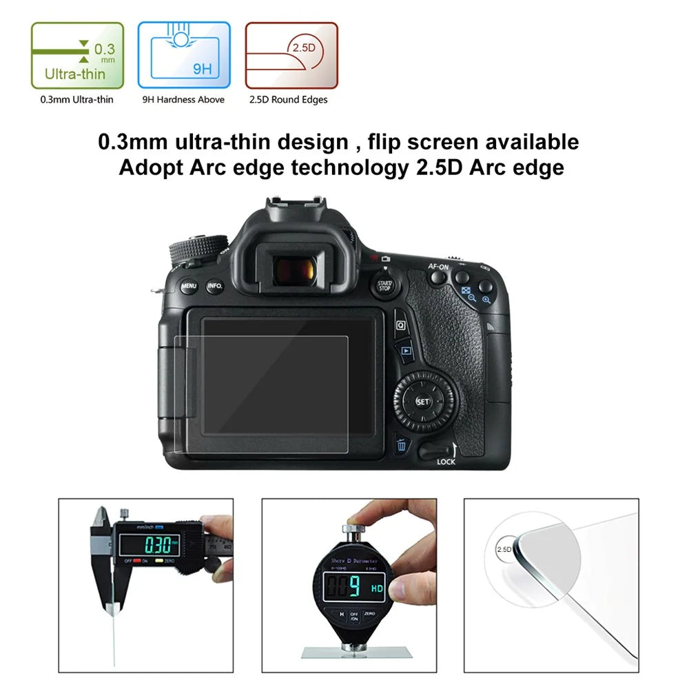 PULUZ PU5503 SLR Camera Tempered Glass Screen Protector for Canon 650D/70D/700D/750D/760D/80D - 3