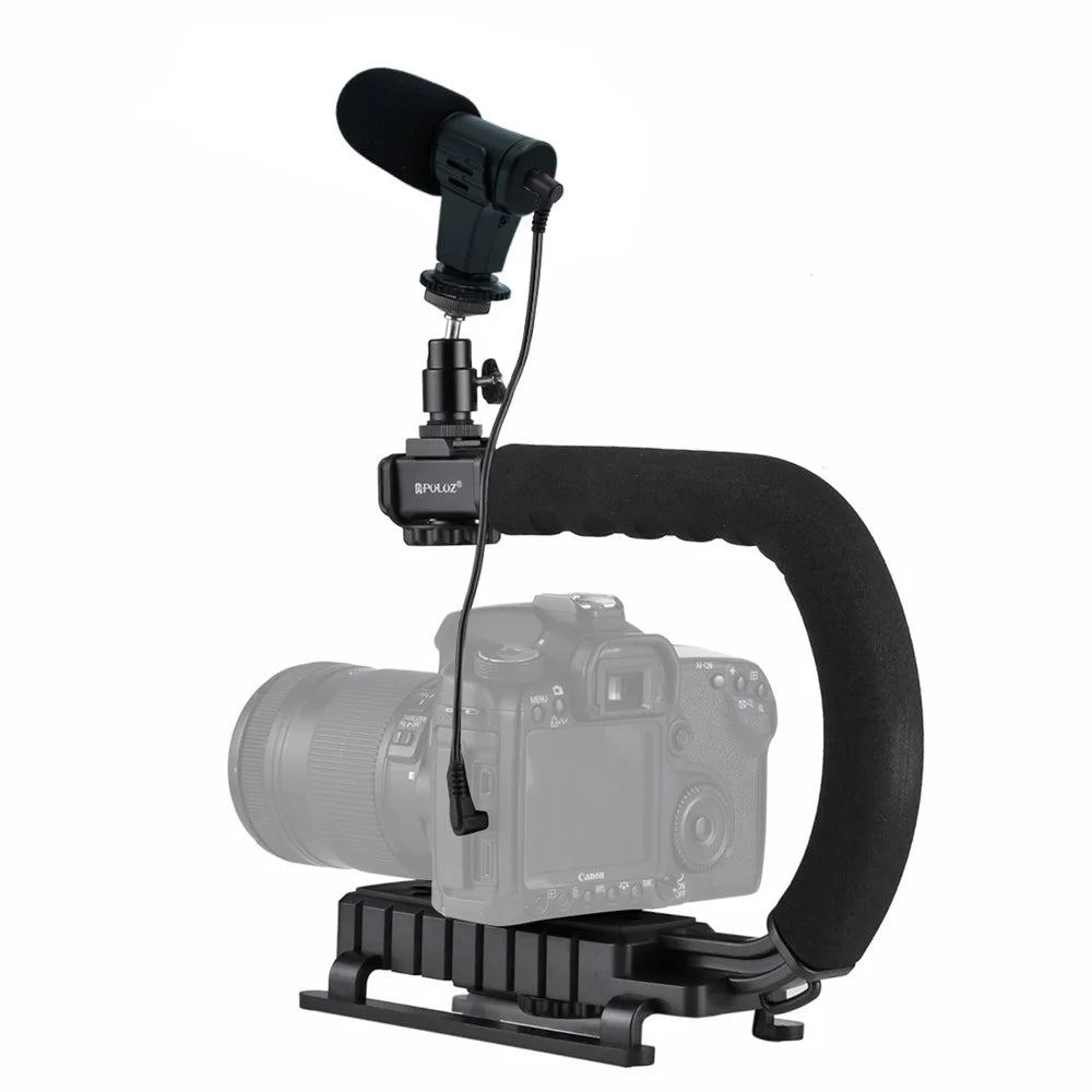 PULUZ PKT3011 U Shape DV Stabilizing Handle Bracket for DV Camcorder/DSLR Camera - 2