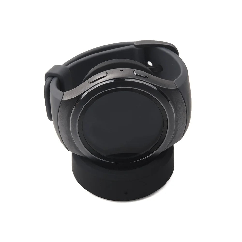 For Samsung Gear S3 Classic / S3 Frontier / SM-R600 Charger Watch Wireless Charging Dock Stand with USB Cable - Black - 1