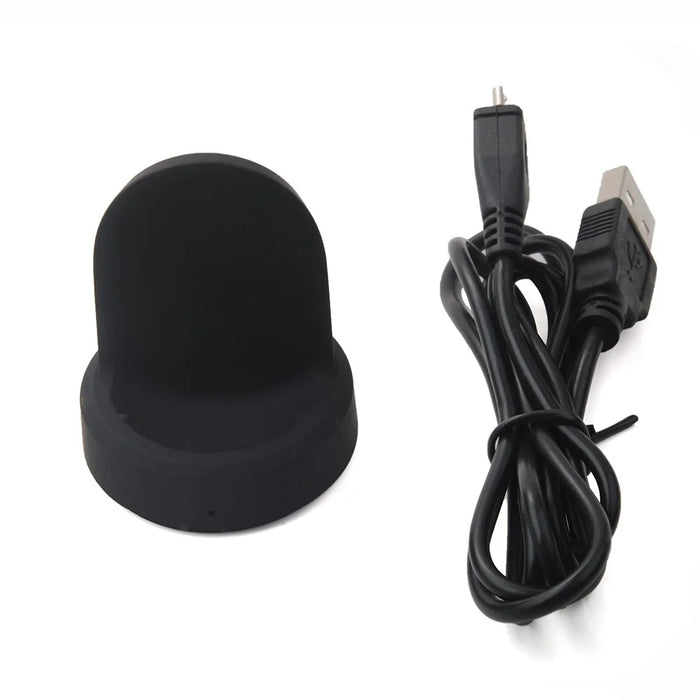 For Samsung Gear S3 Classic / S3 Frontier / SM-R600 Charger Watch Wireless Charging Dock Stand with USB Cable - Black - 4
