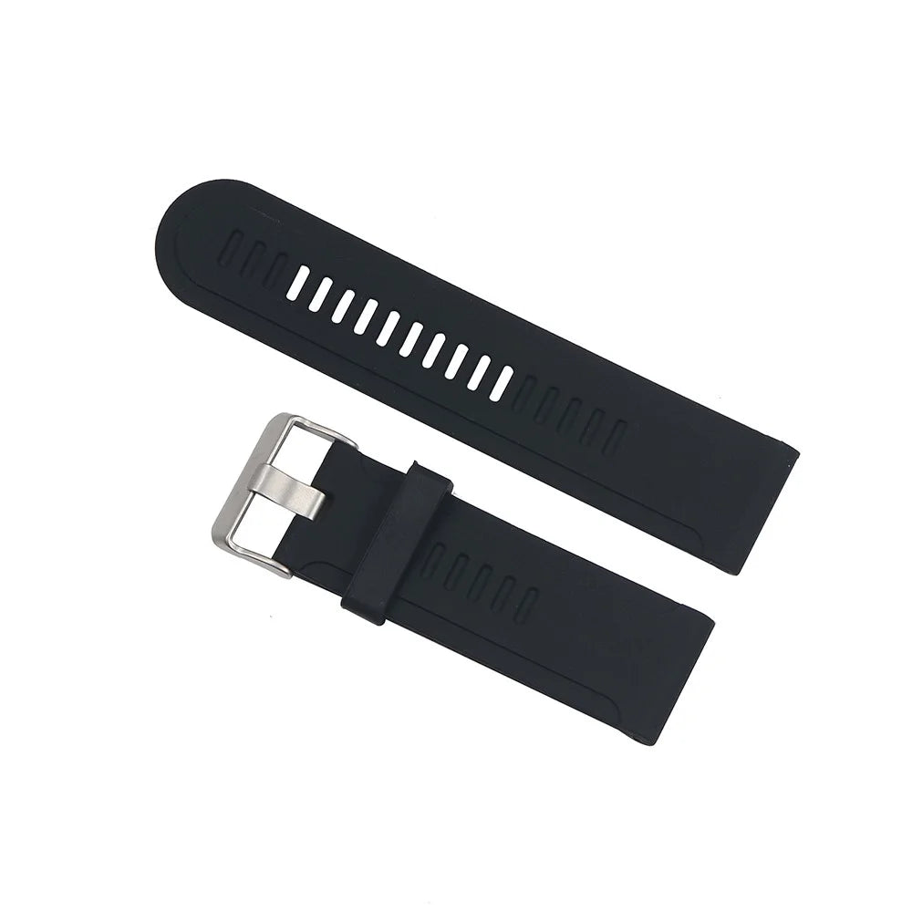 Soft Silicone Watchband for Garmin Fenix 3/Fenix 3 HR/Fenix 2 etc + Lugs Adapters + Tools - Black - 2