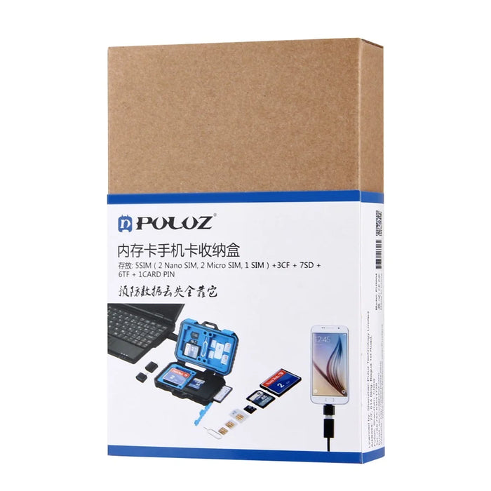 PULUZ PU5004 Card Reader + 22 in 1 Waterproof Memory Card Case with USB Cable - Black - 6
