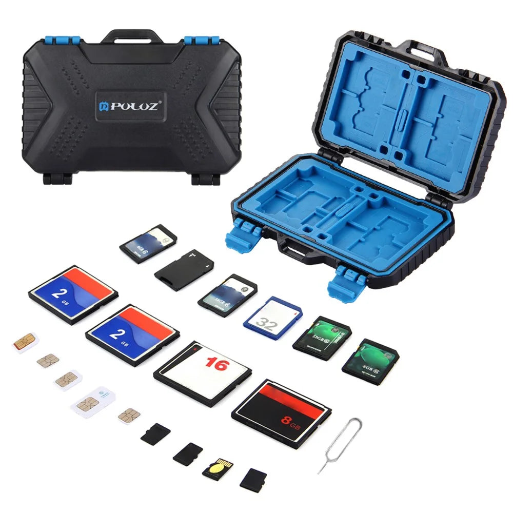 PULUZ PU5002 27 in 1 Memory Card / SIM Card Storage Case Storage Box - Black - 1