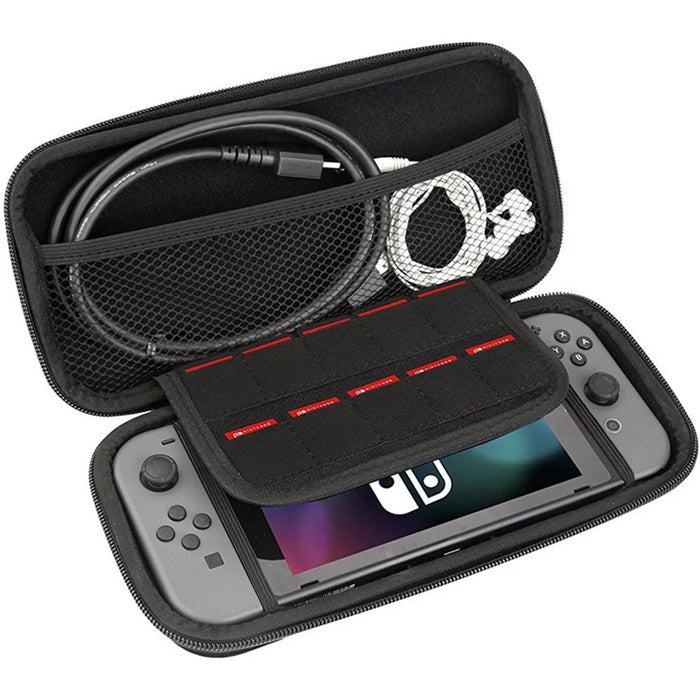 EVA Hard Protective Carrying Travel Case Storage Bag for Nintendo Switch - Black - 2
