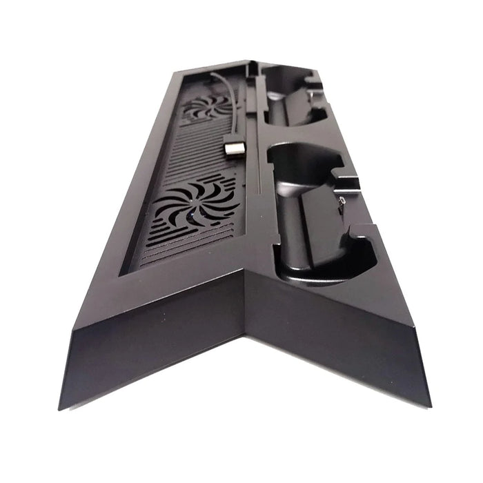 Multi-functional Console Stand with Vent Fans & Dual Controller Charging Slots for PS4 - 4
