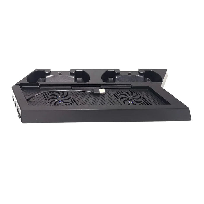 Multi-functional Console Stand with Vent Fans & Dual Controller Charging Slots for PS4 - 5