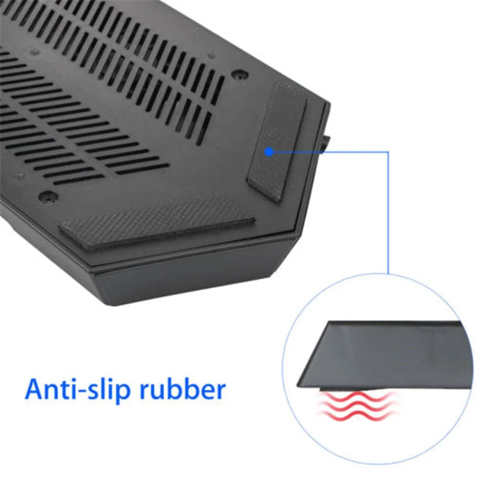 PS4 Console Ultra Thin Vertical Stand Charger with Dual Cooling Fan / 2 USB Charging Ports - Black - 6