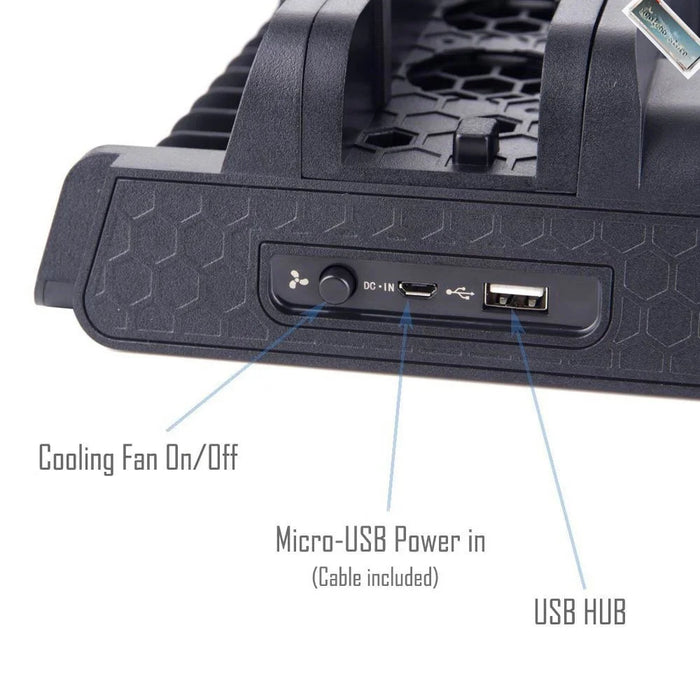 TP4-882 Vertical Stand with Cooling Fan Controller Cooler Dual Charging Station for Sony Playstation PS4/PS4 Slim/PS4 Pro - 6