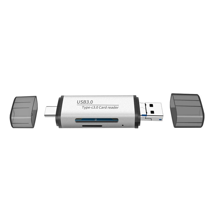 3 in 1 USB 3.0/Type-C/Micro USB TF Memory Card Reader OTG Adapter for Smartphone Laptop Computer - 2