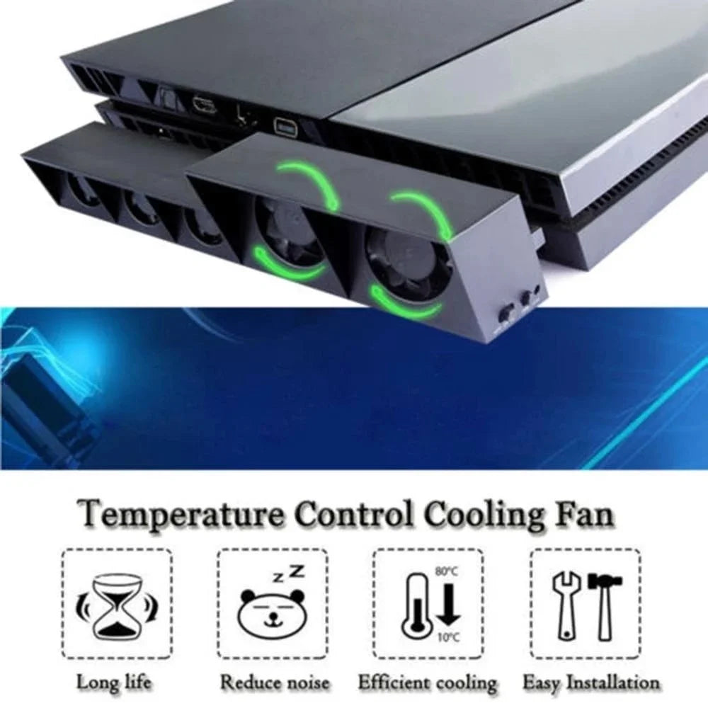 DOBE TP4-005 Plastic Super Cooling Fan for PS4 Gaming Console with Power Cable - 3