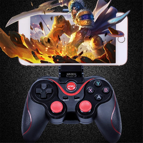C8S Wireless Bluetooth-compatible Game Controller Gamepad Joystick for iOS Android Etc with Phone Clamp Holder - 1